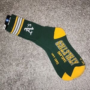 ~For Bare Feet~ NWT, Oakland Athletics Socks